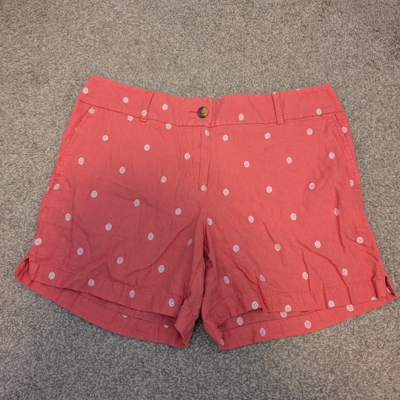 LOFT Coral Polka Dot Women's Shorts - Picture 1 of 7